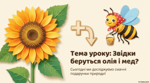Презентація « Звідки беруть олія і мед.» до підручника Н.О.Будної ЯДС 1 клас 2 частина