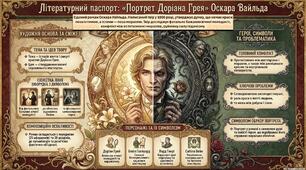 Інфографіки до твору Оскара Уайльда "Портрет Доріана Грея"