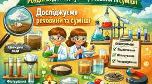 Узагальнення знань з теми “Досліджуємо речовини та суміш”