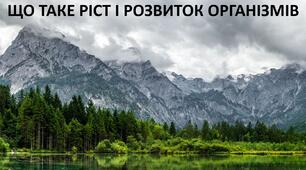 Презентація до уроку: "ЩО ТАКЕ РІСТ І РОЗВИТОК ОРГАНІЗМІВ"
