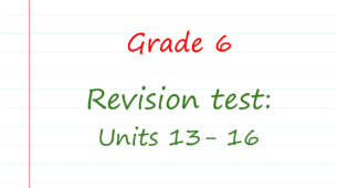 Prepare 6. Revision test: Units 13-16
