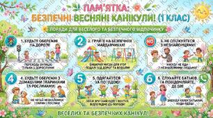 Пам'ятка «Безпечні весняні канікули»