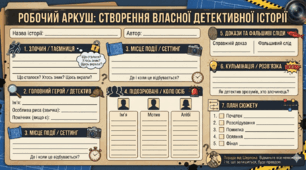 Робоча картка для створення власної детективної історії