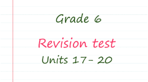 Prepare 6. Revision test: Units 17-20