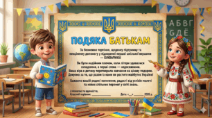 Подяка батькам до свята Букварика
