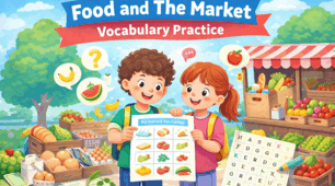 Практичний робочий лист для закріплення лексики з теми “Food and The Market” Vocabulary QuickMinds 3, Unit 8