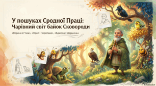 Презентація на тему "Григорій Сковорода та його байки" - "Ворона й Чиж", "Орел і Черепаха", "Бджола і Шершень".