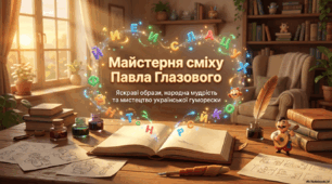 Презентація на тему "Павло Глазовий" - Гуморески "Провидіння", "Допитливий син", "Чому букви різні", "Приманка" - Короткі відомості про митця. Народна мораль у творах митця та їхня актуальність - 8 клас.
