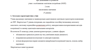 Аналітичний звіт 2 клас 5 рівень (ІІ семестр)---(можу зробити індивідуально за потребами, пишіть в особисті повідомлення, дякую).