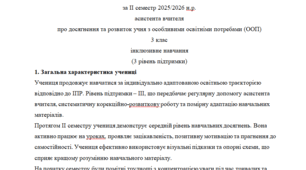 Аналітичний звіт 3 клас 3 рівень (ІІ семестр)---(можу зробити індивідуально за потребами, пишіть в особисті повідомлення, дякую).