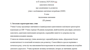 Аналітичний звіт 8 клас 3 рівень (ІІ семестр)---(можу зробити індивідуально за потребами, пишіть в особисті повідомлення, дякую).