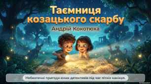 Презентація на тему "Андрій Кокотюха - «Таємниця козацького скарбу»". Короткі відомості про митця. Небезпечні пригоди юних детективів під час літніх канікул.