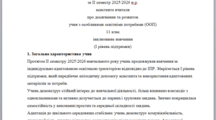 Аналітичний звіт 11 клас 1 рівень (ІІ семестр)---(можу зробити індивідуально за потребами, пишіть в особисті повідомлення, дякую).