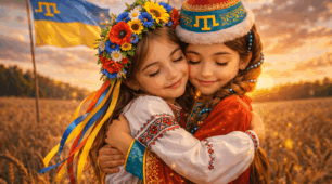 Розтяжка "Крим - це Україна!"