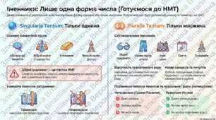 Іменники, що мають лише форму однини або множини.