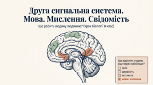 Друга сигнальна система. Мова. Фізіологічна основа мовлення. Мислення. Свідомість. 8 клас НУШ