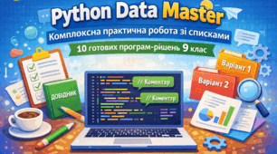 Python Data Master: Практична робота «Обробка списків» + Методичний кейс для вчителя (9 клас)