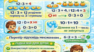Пам'ятка-плакат "Ділення - це лекгко!"