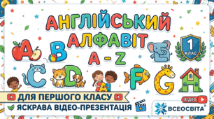 Інтерактивна абетка англійської мови: від A до Z (Яскрава презентація Canva)