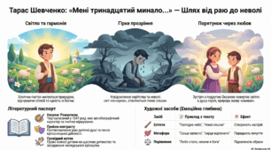 8 клас Тарас Шевченко "Мені тринадцятий минало" Роздуми про дитинство.