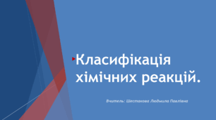 Презентація до уроку хімії для 9 класу НУШ на тему "Класифікація хімічних реакцій"
