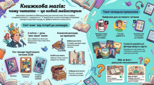 Презентація на тему: "Книжкова магія: чому читати — це новий мейнстрим". (Презентація до 2 квітня)