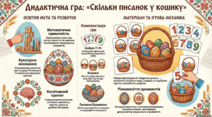 Дидактична гра "Скільки писанок у кошику"