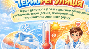 Терморегуляція. Перша допомога у разі термічних ушкоджень шкіри (опіків, обморожень), теплового та сонячного удару