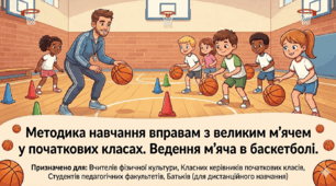 Методичні матеріали для вчителя "Методика навчання вправам з великим м'ячем у початкових класах. Ведення м'яча в баскетболі"