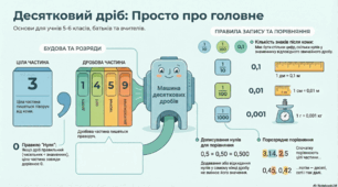 Запис та порівняння десяткових дробів
