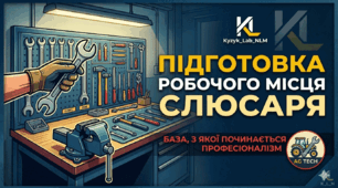Перше заняття у слюсарній майстерні