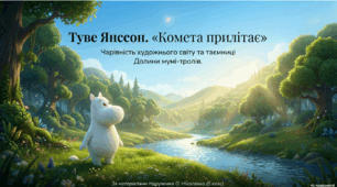 Туве Янссон. «Комета прилітає». Чарівність художнього світу твору. Особливості вигаданого світу Долини мумі-тролів.