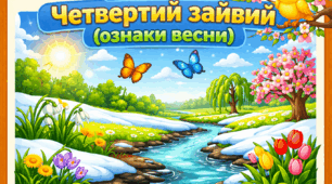 ЧЕТВЕРТИЙ ЗАЙВИЙ (ОЗНАКИ ВЕСНИ) Дидактична гра