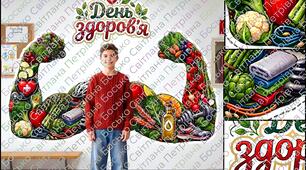 🍎💪 Фотозона до Дня здоров'я «М'язи сили»