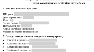 ІПР для учня з ООП (5 клас) — готовий документ, який зекономить вам години роботи!
