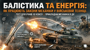 ТЕСТ - Балістика та енергія: як працюють закони механіки у військовій техніці