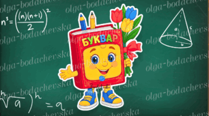 Оформлення НУШ: персонаж «Буквар» (друк на 4 сторінки А4).