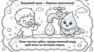 Тематичні розмальовки до Дня води