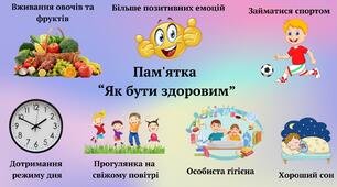 Пам'ятка "Як бути здоровим"