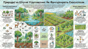 Що таке природні та штучні угрупування.+ робота за Гр 1, Гр 2