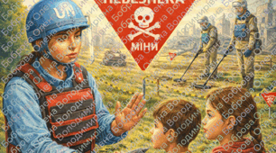 Плакат «4 квітня – Міжнародний день просвіти з питань мінної безпеки»