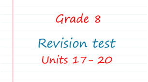 Prepare 8. Revision test: Units 17-20