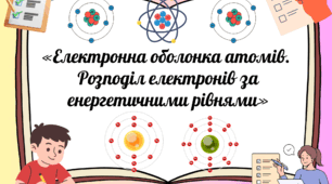 «Електронна оболонка атомів. Розподіл електронів за енергетичними рівнями» (тест 8 клас)