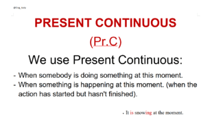 Конспект Present Continuous, англійська граматика
