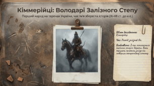 Презентація на тему: "Кіммерійці: володарі залізного степу"