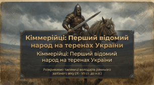 Презентація на тему: "Кіммерійці: перший відомий народ на теренах України"