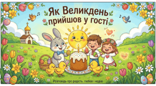 Про Великдень для найменших Картки (комікс) про Великдень