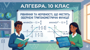 Конспект уроку. Рівняння та нерівності, що містять обернені тригонометричні функції