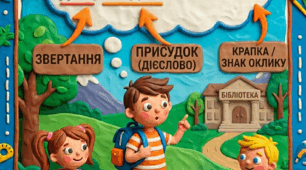 Плакат «Спонукальне речення» (4частини) для учнів 2 класу