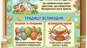 Плакат "З Великоднем!"